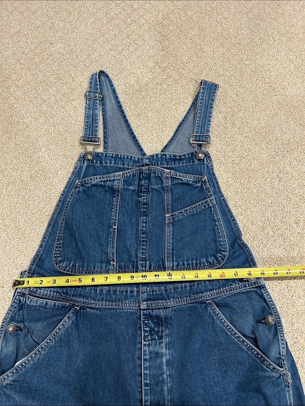 Vintage 1999 GAP Denim Overalls Large | 90s Cotton Bib Carpenter Utility Jeans - Picture 10 of 14
